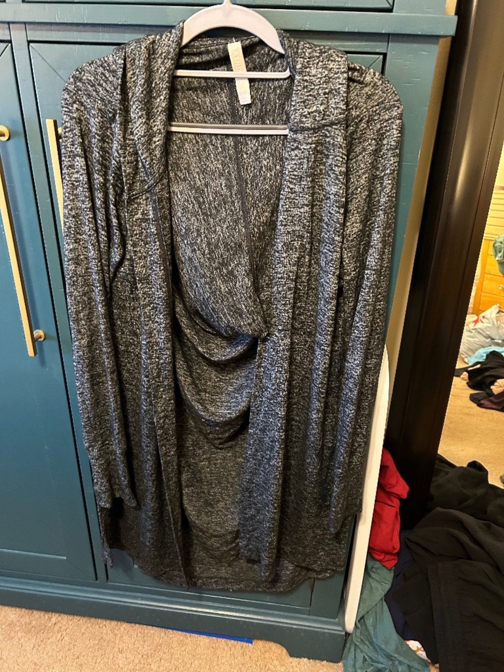 Athleta grey lightweight hooded sweater